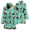 Amazing Basset Hound Dog Pattern Print Women's Bath Robe