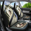 Laughing Alaskan Malamute Print Car Seat Covers