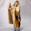 German Shepherd On Yellow Print Hooded Blanket