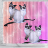 Snowshoe Cat Print Shower Curtains