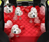 Great Pyrenees On Red Print Pet Seat Covers