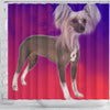 Chinese Crested Dog Print Shower Curtain