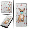 Chihuahua Dog Floral Print Women's Leather Wallet