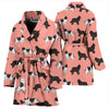 Newfoundland Dog Pattern Print Women's Bath Robe