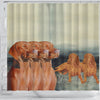 Vizsla Dog Print Shower Curtain