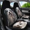 Cute Lhasa Apso Dog Print Car Seat Covers