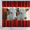 Hereford Cattle (Cow) Print Shower Curtain