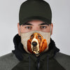 Basset Hound Print Face Mask