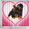 Cute Tibetan Mastiff Puppies Print Shower Curtain