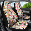 Yorkie Dog Floral Print Car Seat Covers