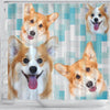 Pembroke Welsh Corgi Print Shower Curtains