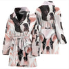 Boston Terrier Print Women's Bath Robe