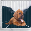 Bloodhound Puppy Print Shower Curtain