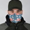 Koi Fish Patterns Blue Print Face Mask