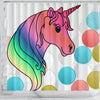 Unicorn Print Shower Curtain