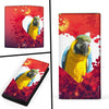 Catalina Macaw On Heart Print Women's Leather Wallet