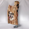 Amazing Bulldog Print Hooded Blanket