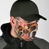 Boxer Dog On Pink Print Face Mask