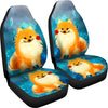 Cute Pomeranian Dog Art Print Car Seat Covers