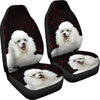 Cute Poodle Dog Print Car Seat Covers