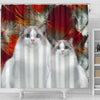 Ragdoll Print Shower Curtains