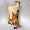 Cute Finnish Spitz Print Hooded Blanket