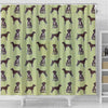 German Shorthaired Pointer Dog Pattern Print Shower Curtains