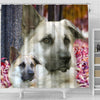 Cute Chinook Dog Print Shower Curtains