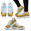 Blue-and-Yellow Macaw Print Running Shoes