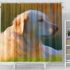 Golden Retriever Dog Painting Print Shower Curtains