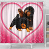 Cute Tibetan Mastiff Puppies Print Shower Curtain