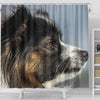 Papillon Dog Side View Print Shower Curtains