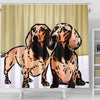 Amazing Dachshund Dog Print Shower Curtain