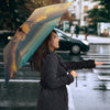 German Shepherd And Eiffel Tower Print Umbrellas