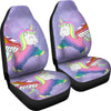 Happy Unicorn Print Car Seat Covers