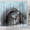 Lovely Cat Art Print Shower Curtains