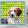 Lovely Beagle Dog Art Print Shower Curtains