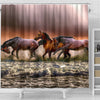 Amazing Horse Painting Print Shower Curtains