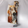 Basset Hound Dog Art Print Hooded Blanket