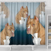 Pit Bull Print Shower Curtains