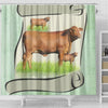 Red Brangus Cattle (Cow) Art Print Shower Curtain