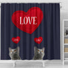 Chartreux Cat Love Print Shower Curtain