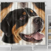 Greater Swiss Mountain Dog Print Shower Curtain