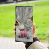 Scottish Fold Cat Face Print Women's Leather Wallet