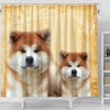 Akita Dog Print Shower Curtains