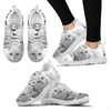 Turkish Angora Cat On Designer Print Running Shoes