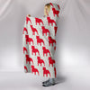 American Staffordshire Terrier Dog Pattern Print Hooded Blanket