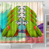 Red Shouldered Macaw Parrot Print Shower Curtains