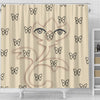 Butterfly Eyes Print Shower Curtain