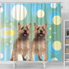 Cute Cairn terrier Dog Print Shower Curtain